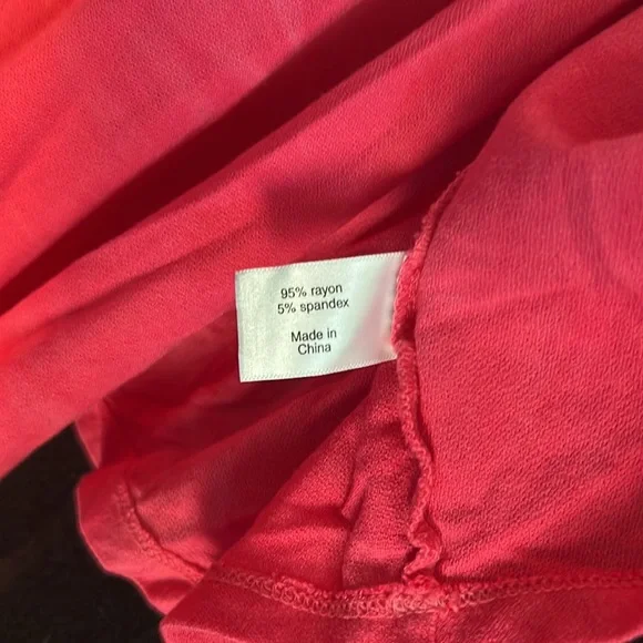 LANE BRYANT UEC Women’s Size 18/20 two-tone pink tie-dye short sleeve shirt top - Picture 6 of 6